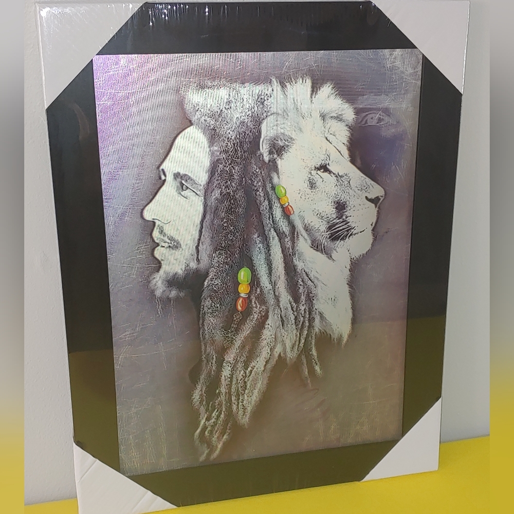 Bob Marley 3D Hologram Picture Wrapped in Plastic